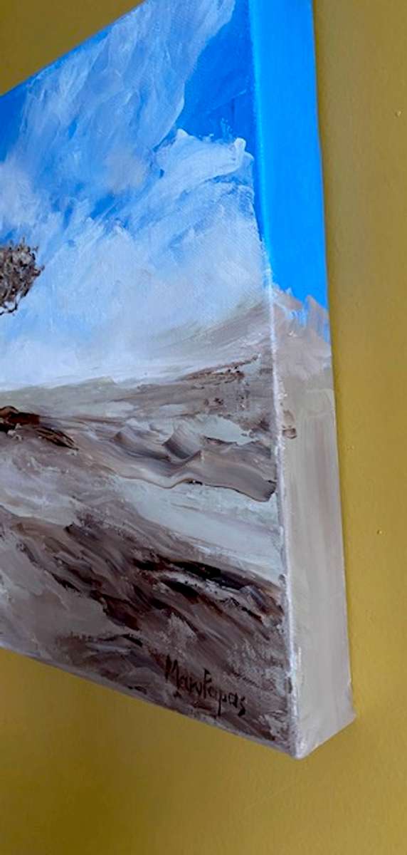 Standing With Birds, Oil Painting