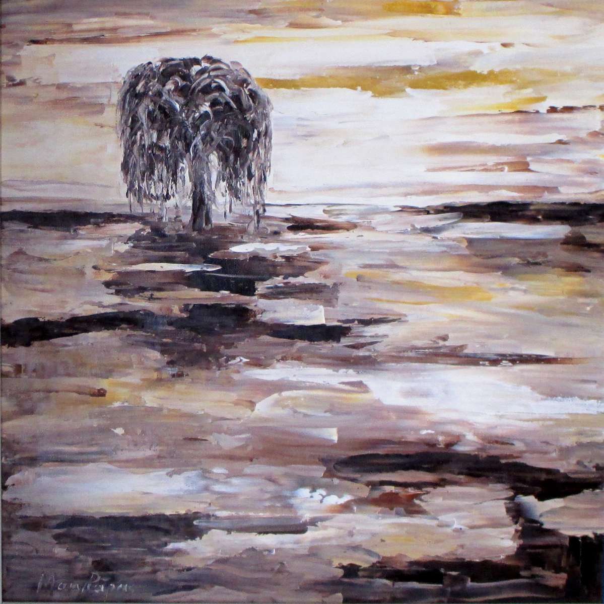 Lonely Willow, oil painting