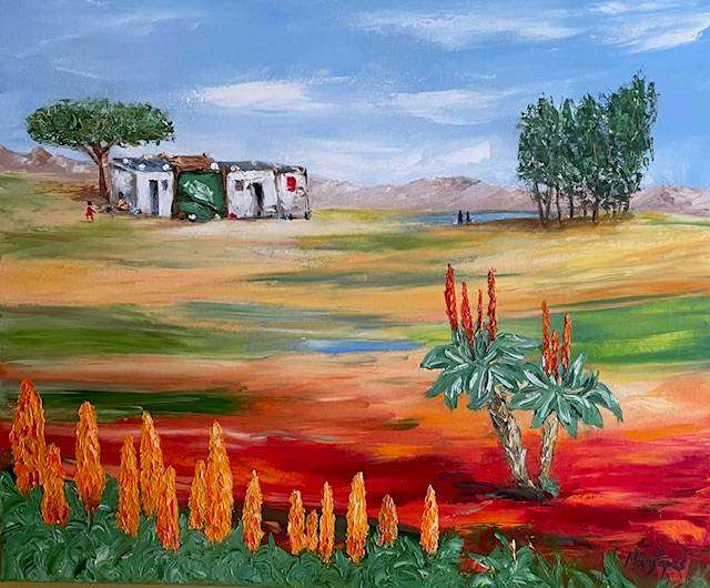 Rural Isolation, oil painting, reduced