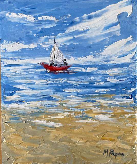 The Red Boat oil painting