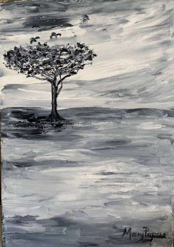 Tree with Birds 2 oil painting, special
