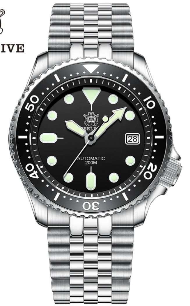 Steeldive SKX007 200m Diver-SEIKO NH35A 24 JEWELS AUTOMATIC MVT