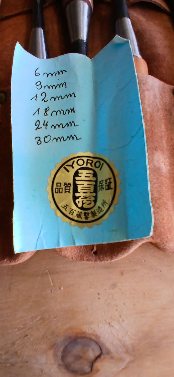 IYOROI JAPANESE WOOD CHISELS X 7