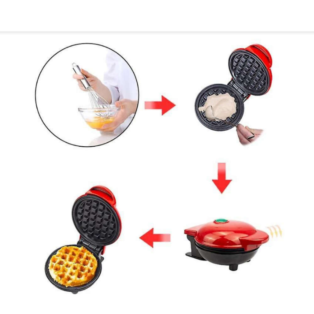 Mini Non-Stick Waffle Maker - 350w