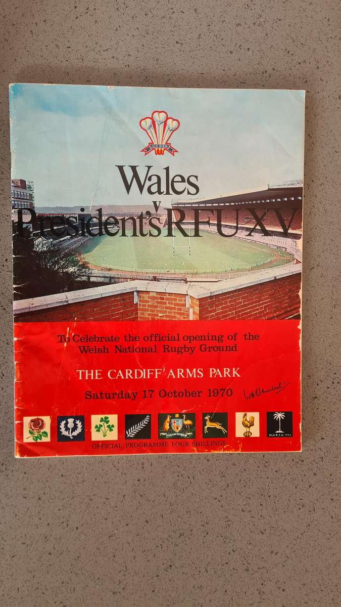 Wales Rugby Programme 1970 - Cardiff Arms Park