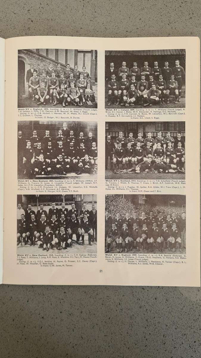 Wales Rugby Programme 1970 - Cardiff Arms Park