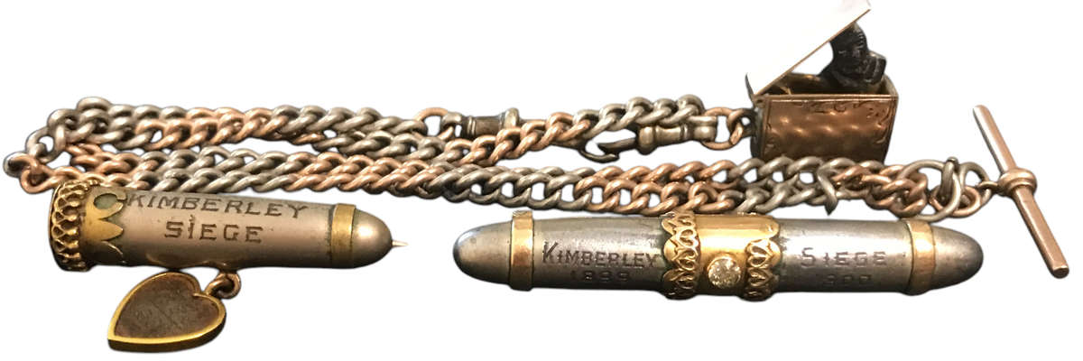 1899-1902 Kimberley Siege/Boer War Gold/Silver/Diamond High End Trench Art Group,