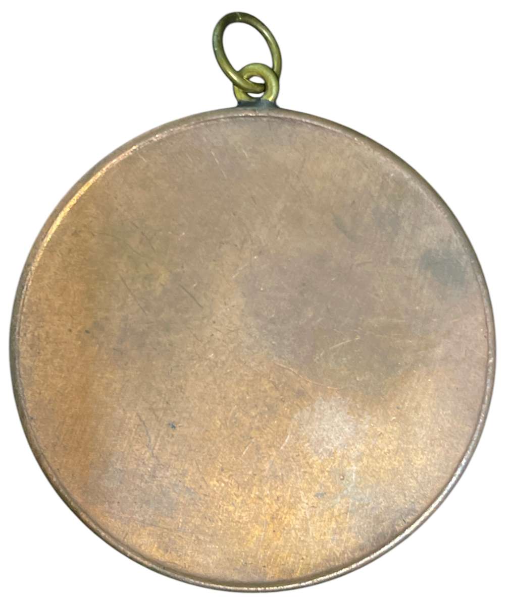 1979 South African Police Wrestling Medal with gold plated center, un-named, 42g 51mm