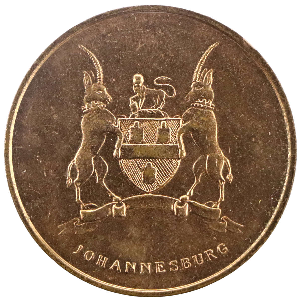 Pre-1994 Fifth Anniversary of Republic: Johannesburg Bronze Medallion