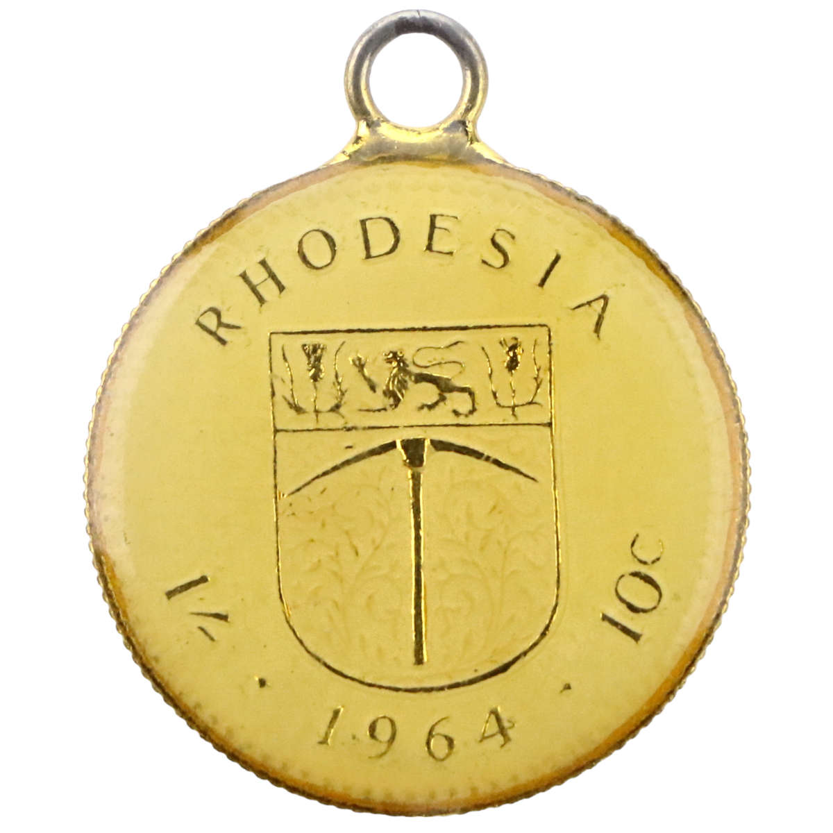 1964 Rhodesia Enameled 1 Shilling/10 Cents KM#2