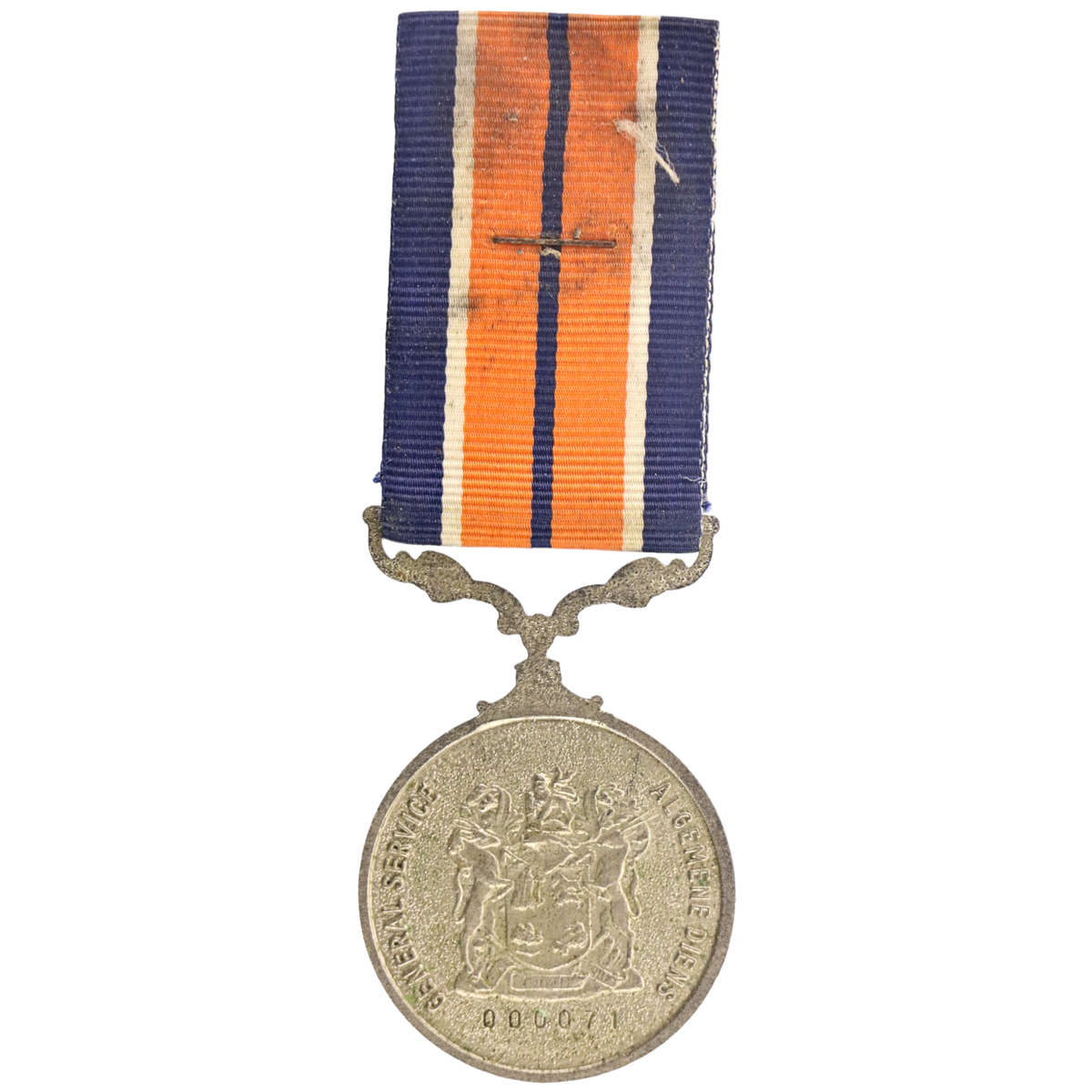 #000071 South Africa Full Size General Service Medal with Ribbon, 38mm