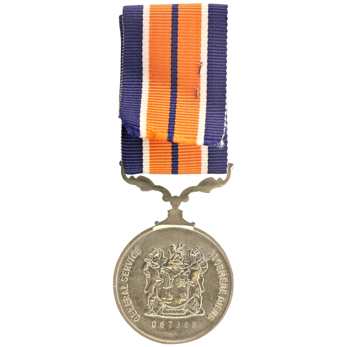 South Africa Full Size General Service Medal with Ribbon, #067388 38mm