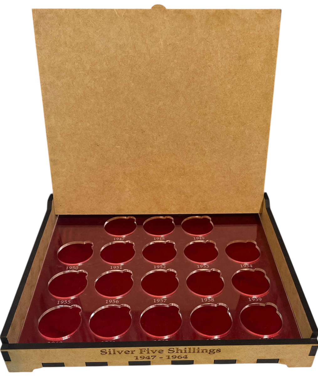 1947-64 South African Crown/5 Shilling Storage/Display Box