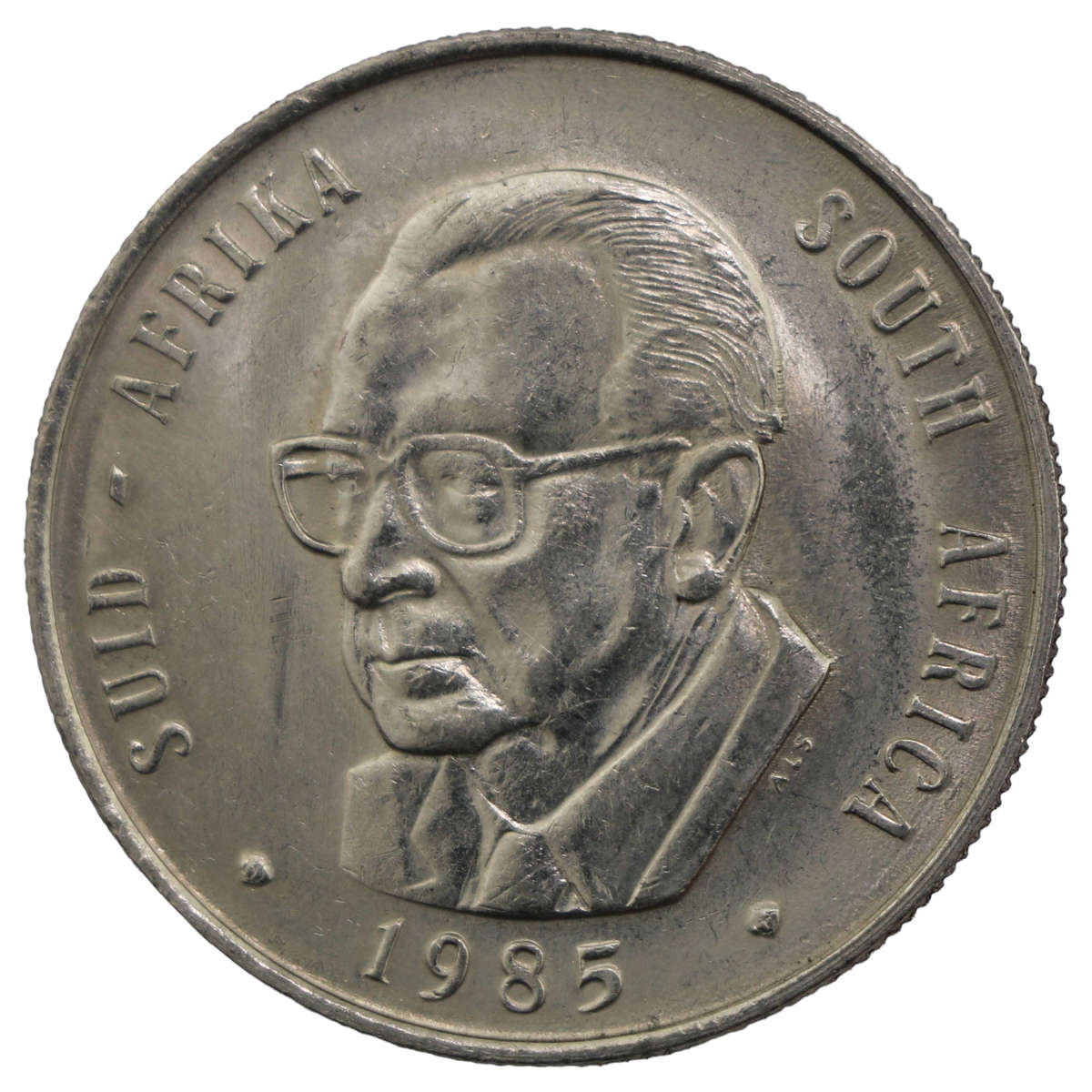 Error 1985 South Africa Nickel R1, Die Transfer i.e. Progressive Indirect Design Transfer (Also know