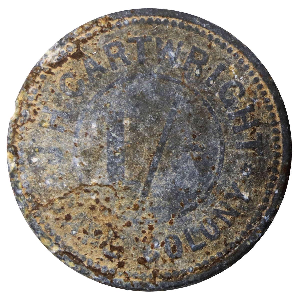 1898 John Henry Cartwright 1 Shilling Token (Set 1) Herns#96d