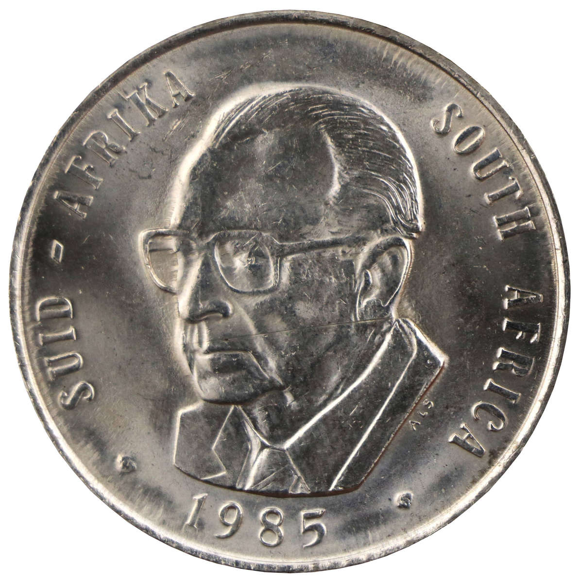 Error 1985 South Africa Nickel R1, Die Transfer i.e. Progressive Indirect Design Transfer (Also know