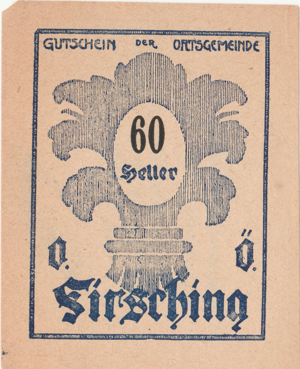 Rare Austria Firsching Ortsgemeinde 60 Heller