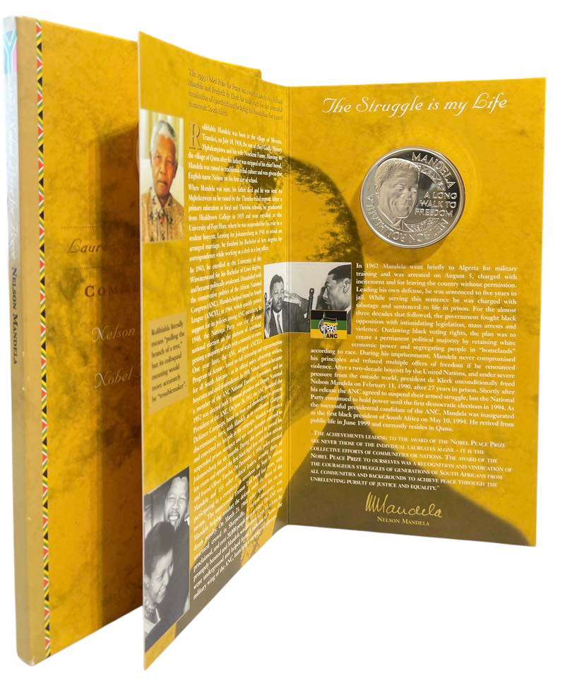 1993 Mandela Commemorative Medallion 1 Oz Silver