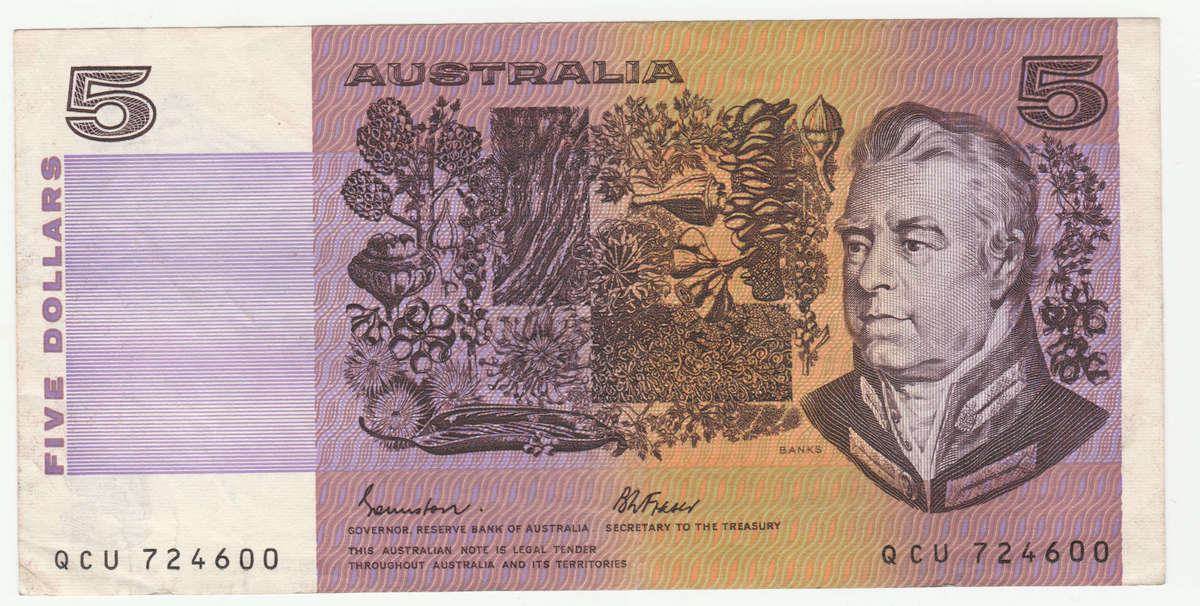 1985 Australia 5 Dollars Johnston/Fraser