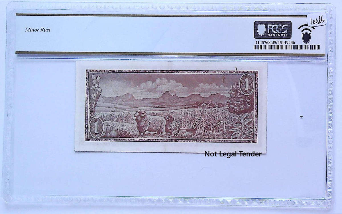 1973 South Africa Type 9 Second Issue TW De Jongh 1 Rand Fancy Serial "1 000 000" Graded Choice VF 3