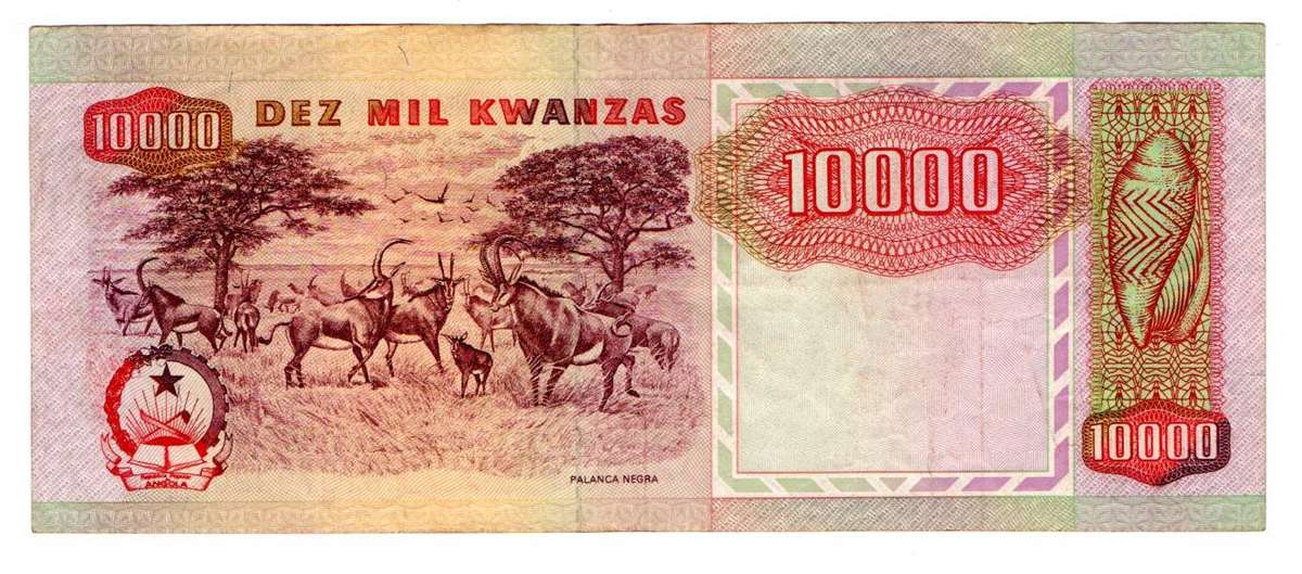 1991 Angola, 10 000 Kwanzas, Signature 17, Pick#131a