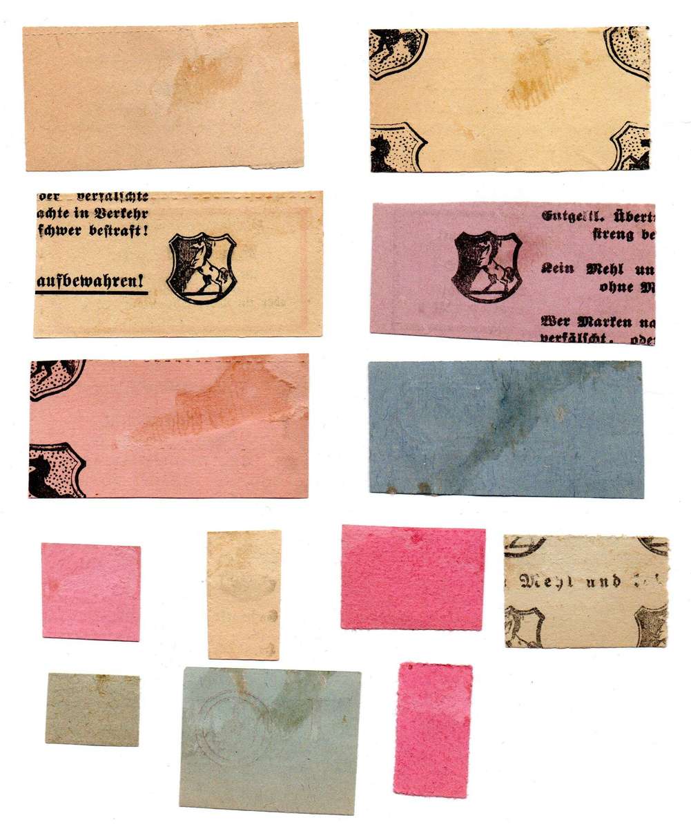 Lot of 13 x 1916-18 German Municipality of Stuttgart & Kingdom of Wuerttemburg Bread/Flour/wheat Rat