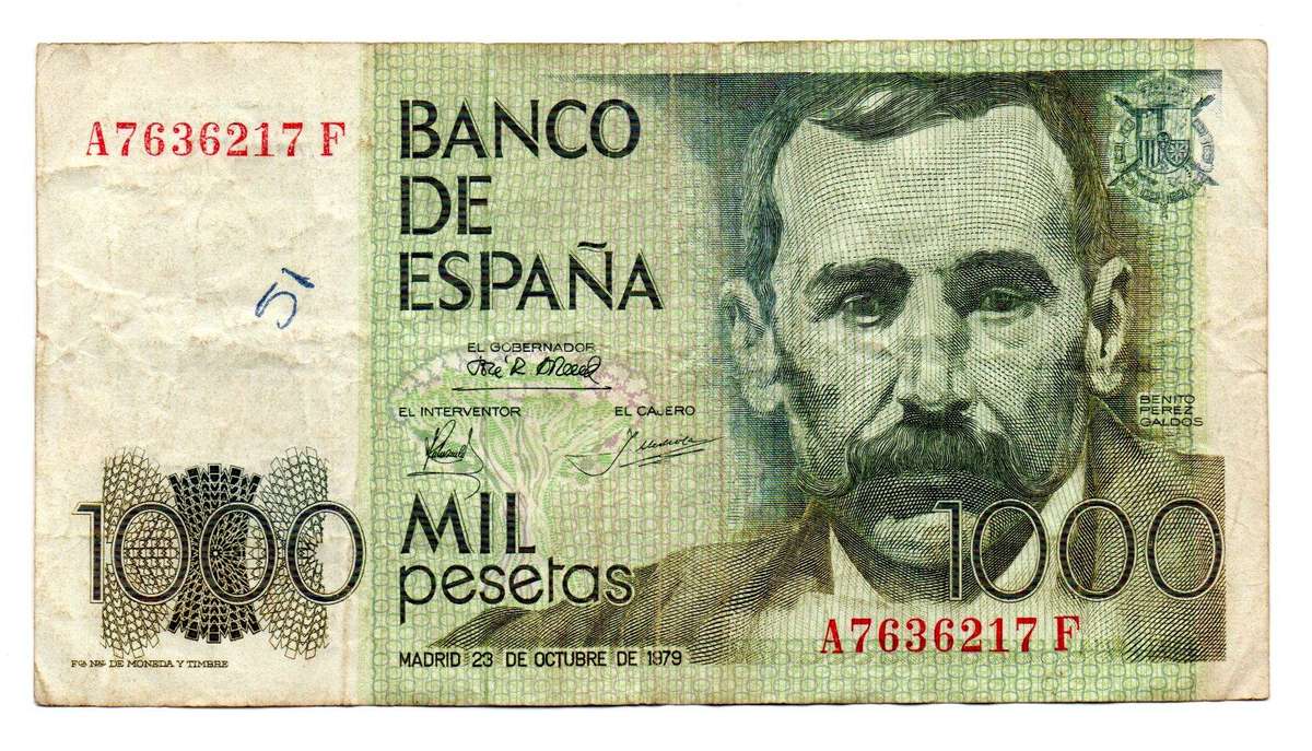 1982 Spain 1000 Pesetas, Pick#158