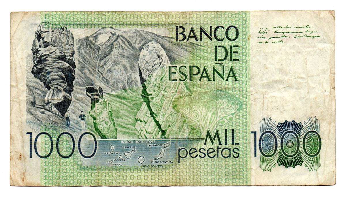 1982 Spain 1000 Pesetas, Pick#158