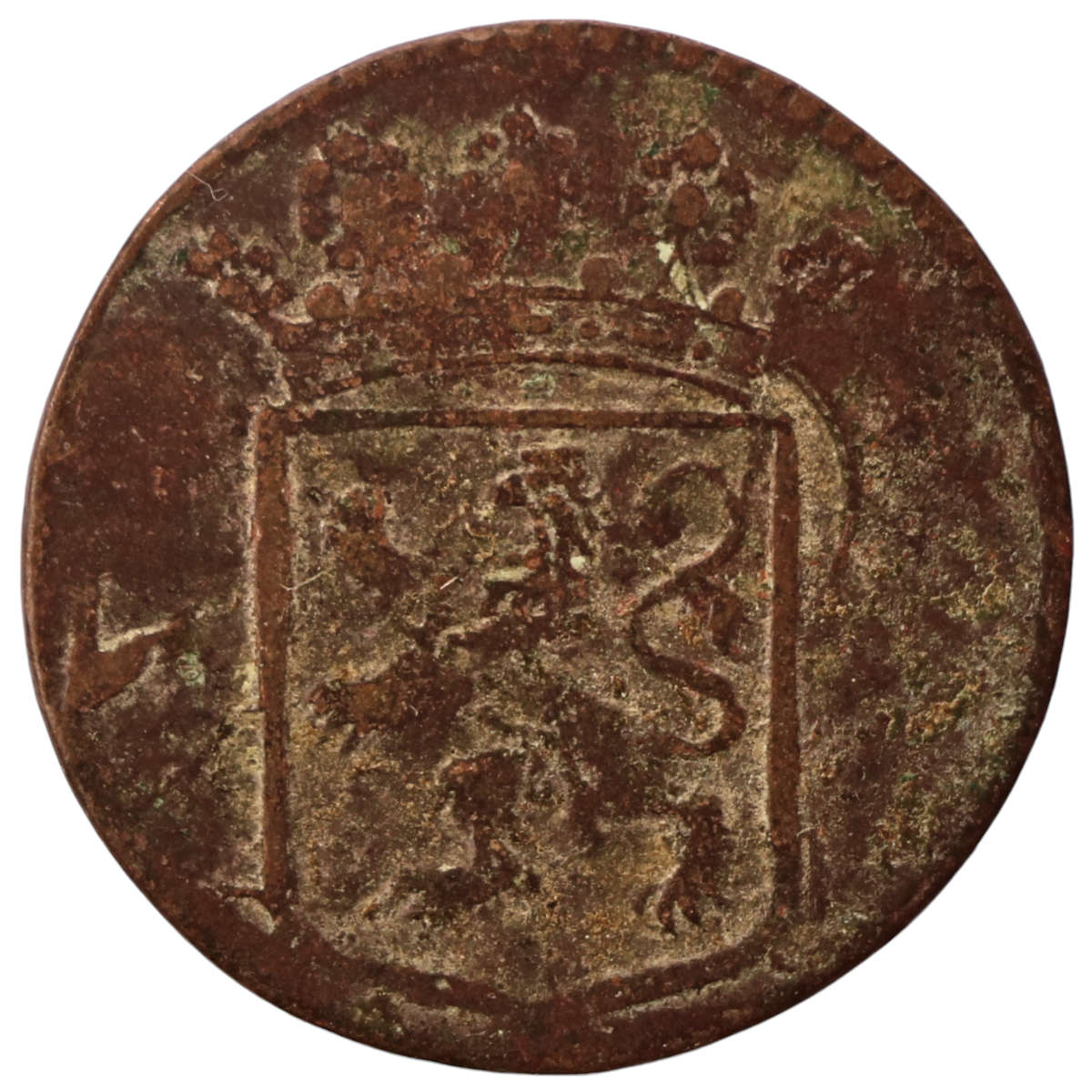 1751 Netherlands East Indies VOC 1 Duit Zeeland KM#152.1