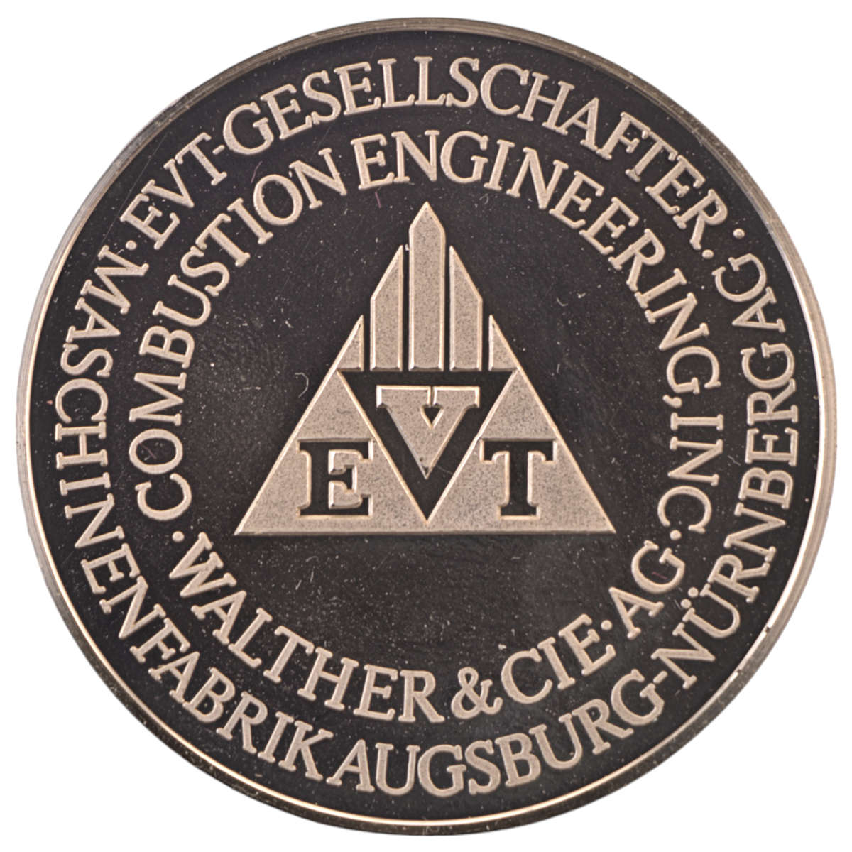 1975 Walther Engineering & Manufacturing Company Business expansion .999 Silver Medal issued to Shar