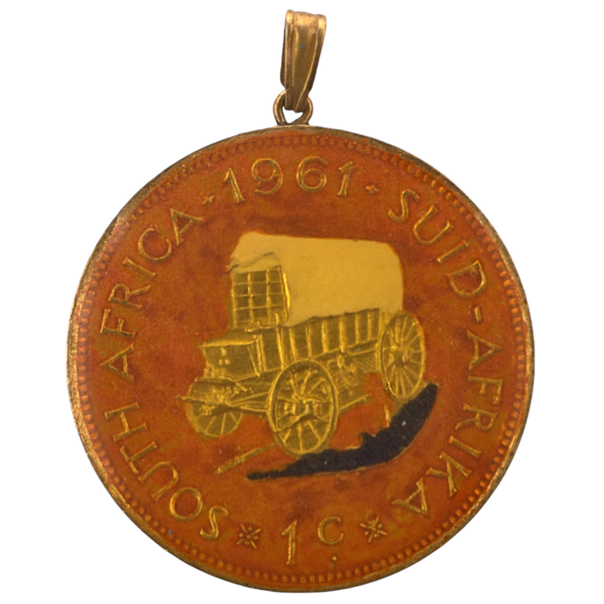 1964 South Africa 1 Cent Enameled