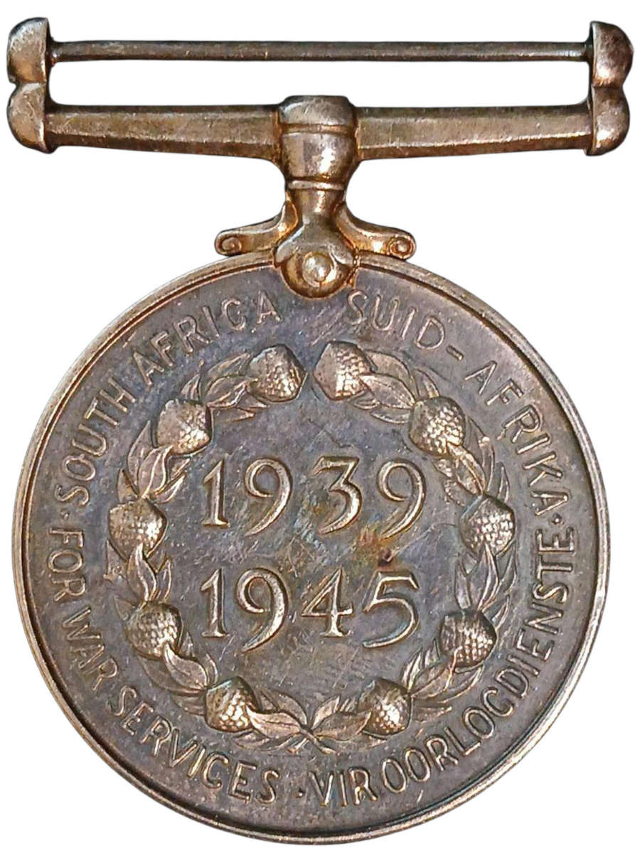 1946 Full Size .925 Silver South African War Services Medal without Ribbon,un-issued 36mm 33,6g, [Si