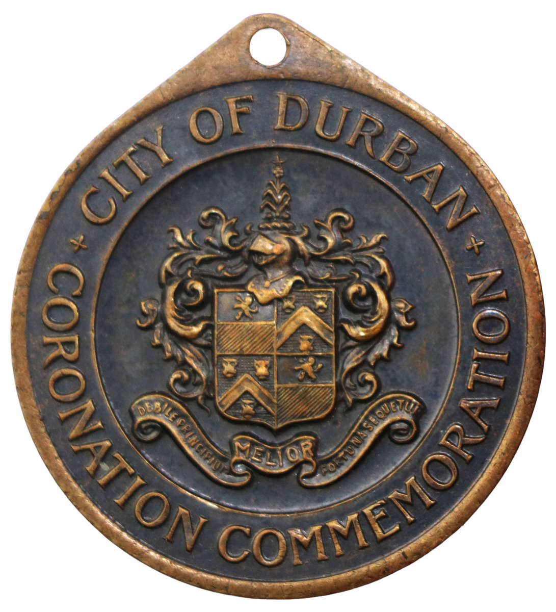 1953 South Africa Elizabeth II Coronation Durban Copper Medallion [soon to be listed new variety Lai