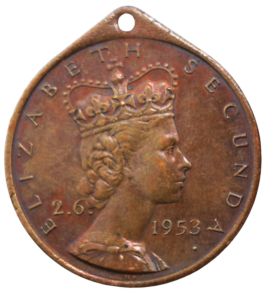 1953 South Africa Elizabeth II Coronation Durban Copper Medallion [soon to be listed new variety Lai