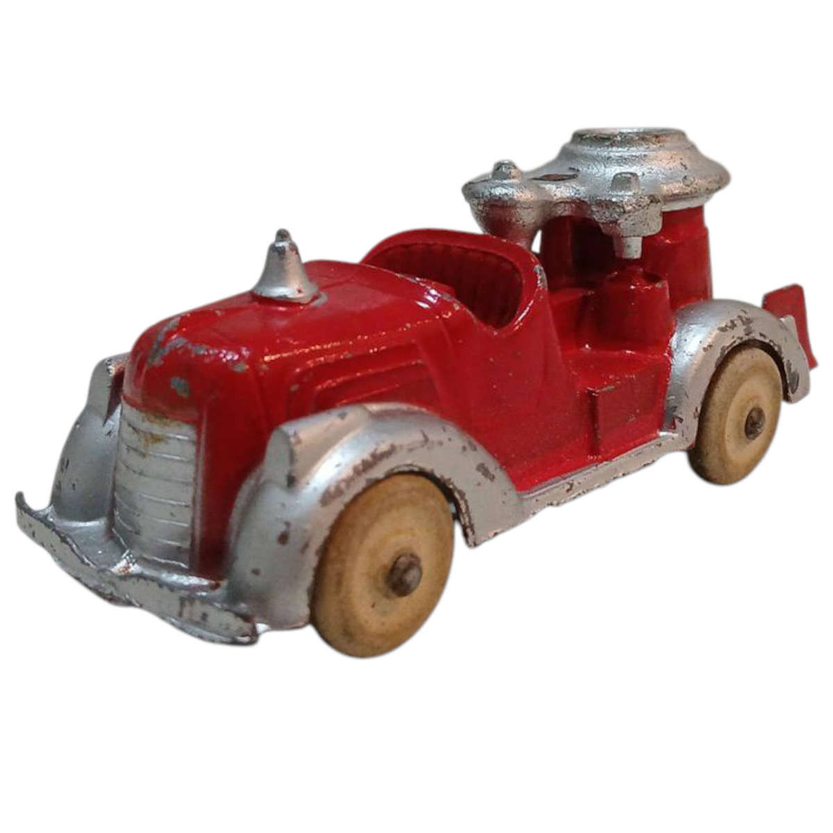 R0 Start-HUGE Car Collection Sale -1930's Hubley Cast Iron Fire Truck 10.5x4x3.5cm