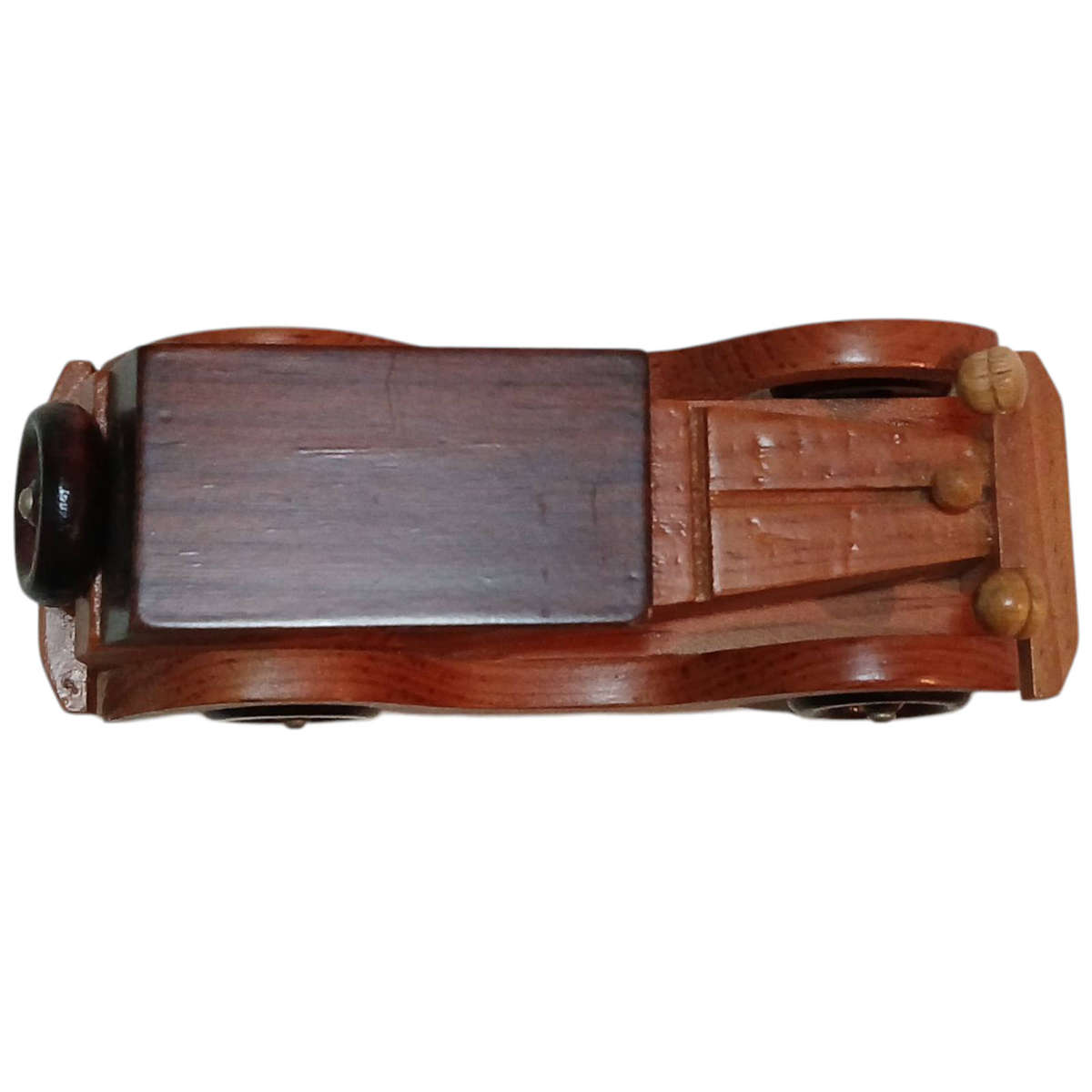 R0 Start-HUGE Car Collection Sale -Antique Auburn 851 Wooden Toy Car 13x5x4.5cm