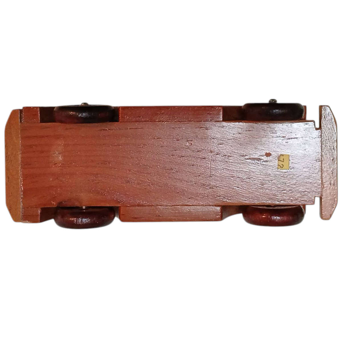 R0 Start-HUGE Car Collection Sale -Antique Auburn 851 Wooden Toy Car 13x5x4.5cm