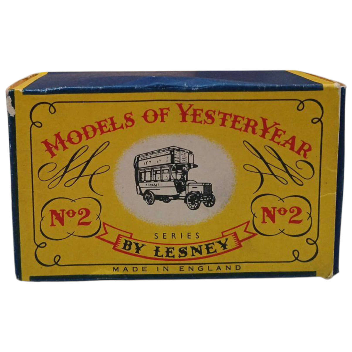 R0 Start-HUGE Car Collection Sale -Lesney Matchbox No.02 "B" Type Bus Original Box 1:54