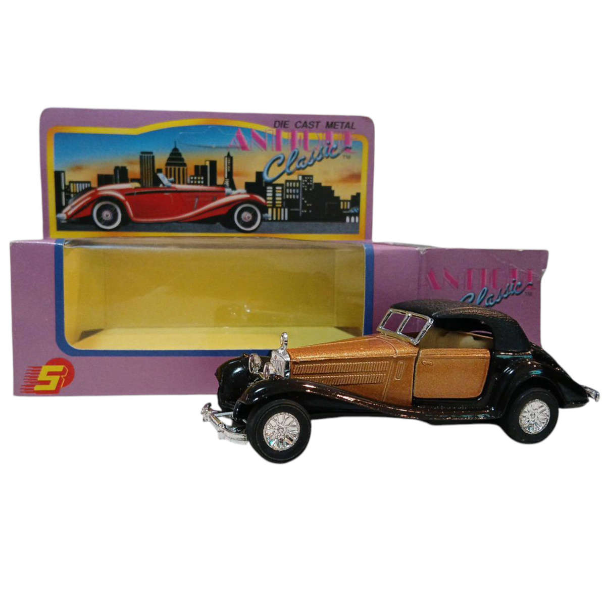 R0 Start-HUGE Car Collection Sale -Sunnyside Antique Classic Die-Cast Metal Model Car 12x4x4cm