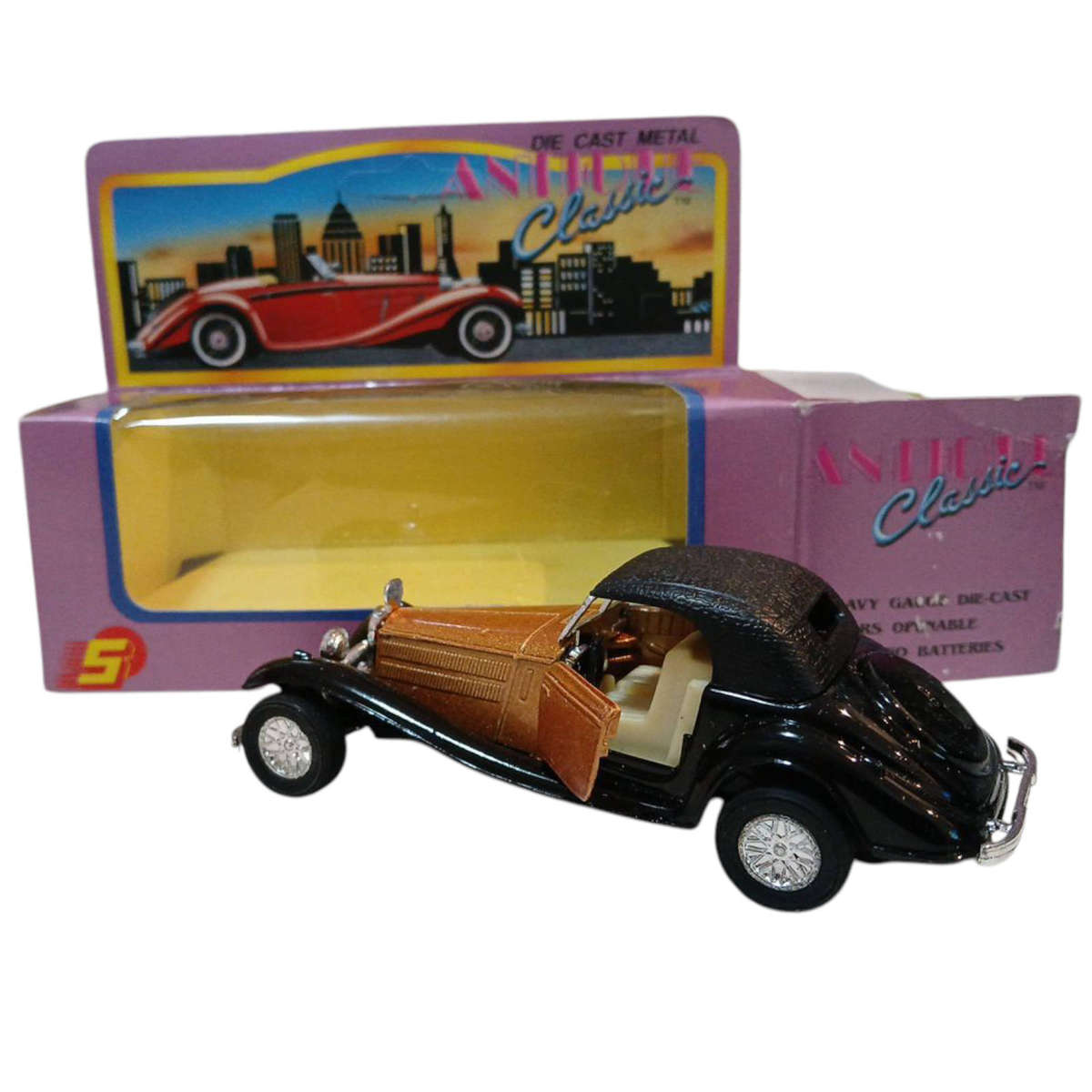 R0 Start-HUGE Car Collection Sale -Sunnyside Antique Classic Die-Cast Metal Model Car 12x4x4cm
