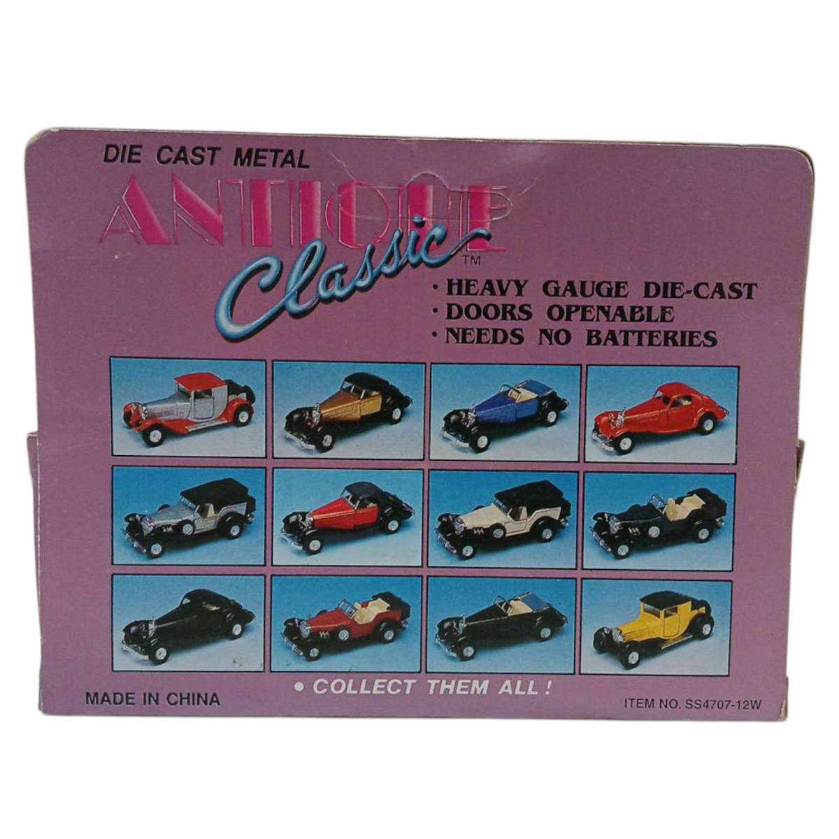 R0 Start-HUGE Car Collection Sale -Sunnyside Antique Classic Die-Cast Metal Model Car 12x4x4cm