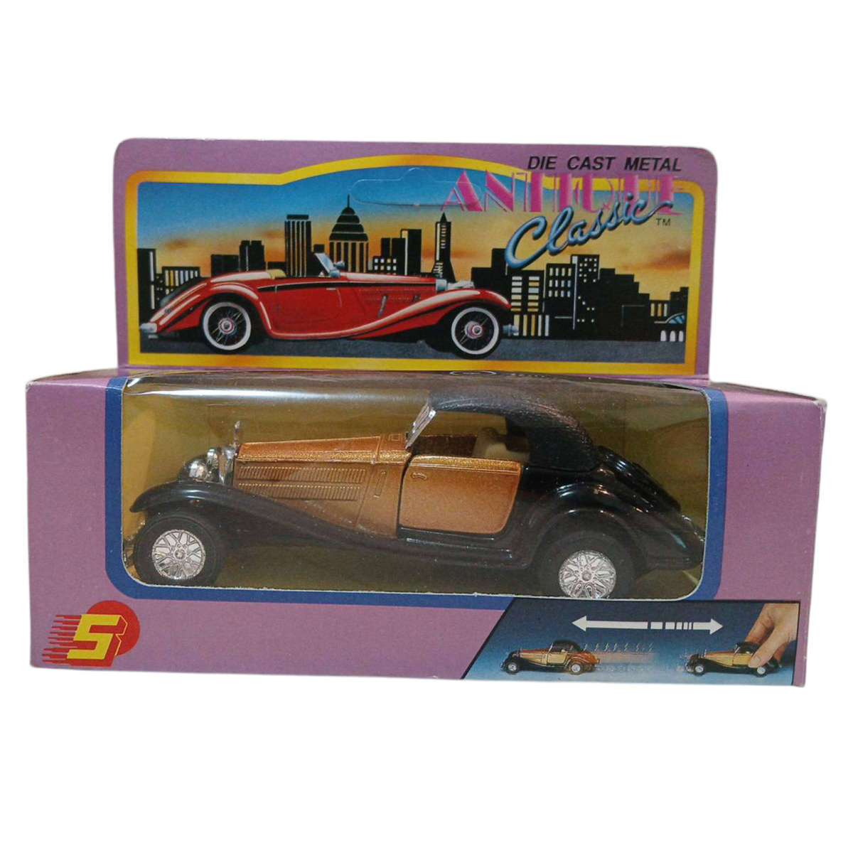 R0 Start-HUGE Car Collection Sale -Sunnyside Antique Classic Die-Cast Metal Model Car 12x4x4cm
