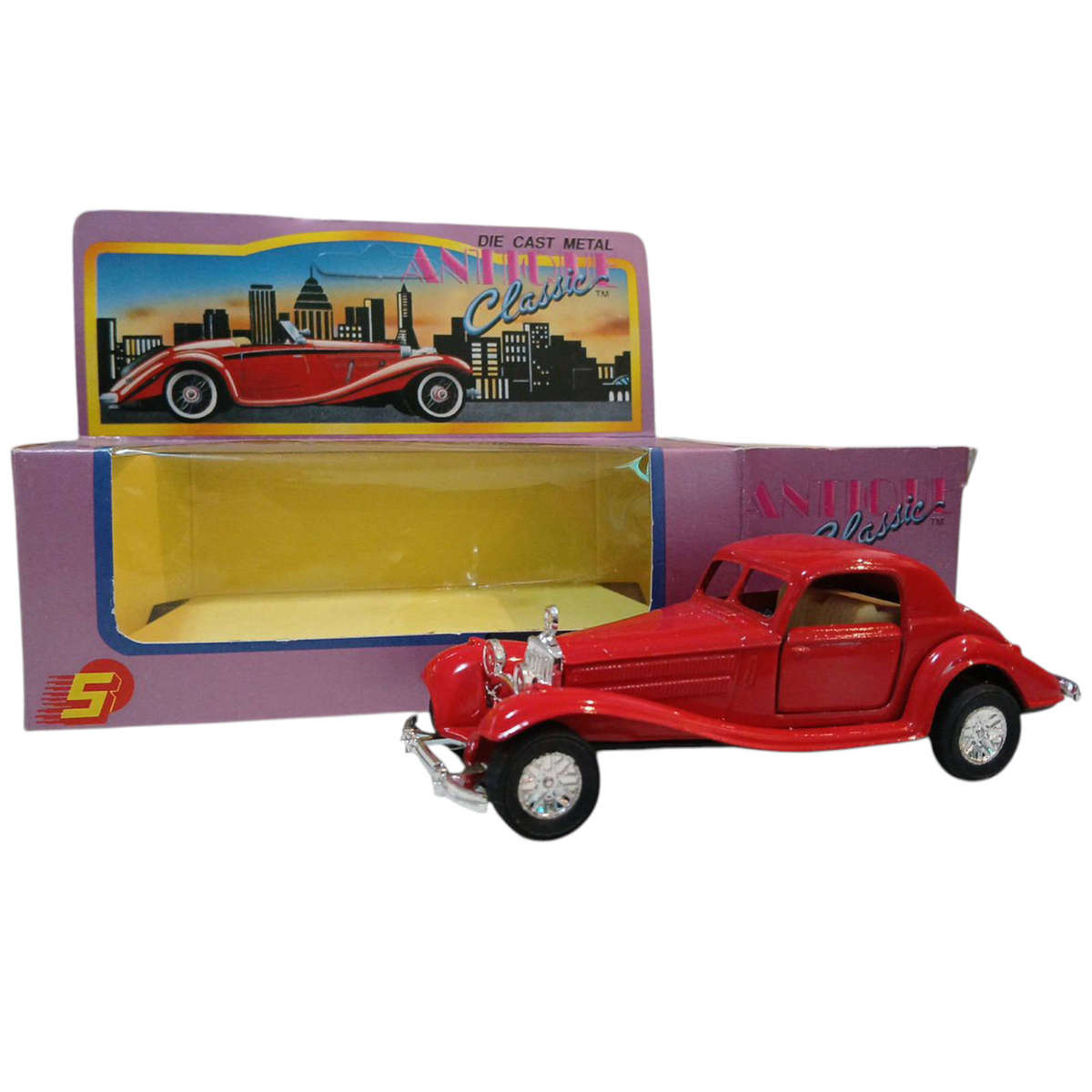 R0 Start-HUGE Car Collection Sale -Sunnyside Antique Classic Die-Cast Metal Model Car 12x4x4cm