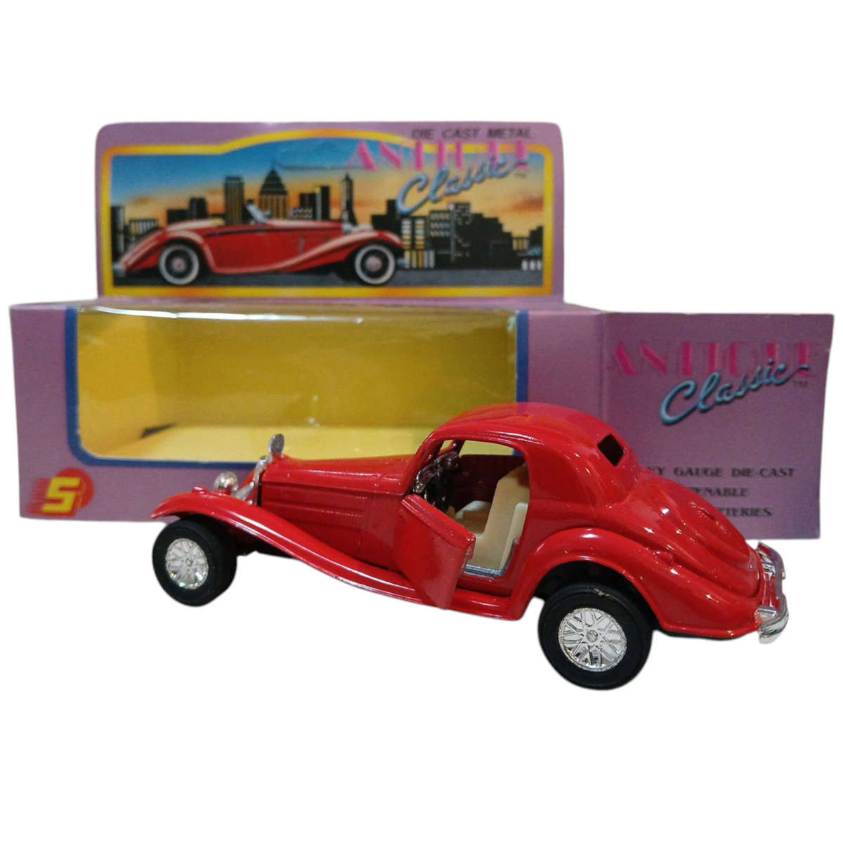 R0 Start-HUGE Car Collection Sale -Sunnyside Antique Classic Die-Cast Metal Model Car 12x4x4cm