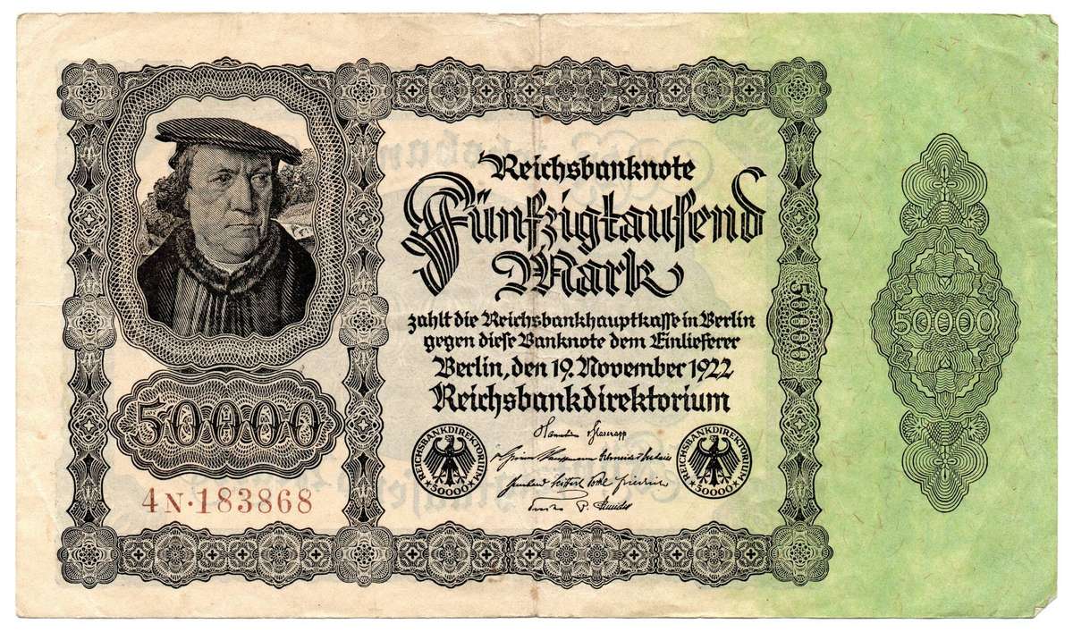 1922 German Berlin Reichsbanknote 50 000 Mark Pick#80