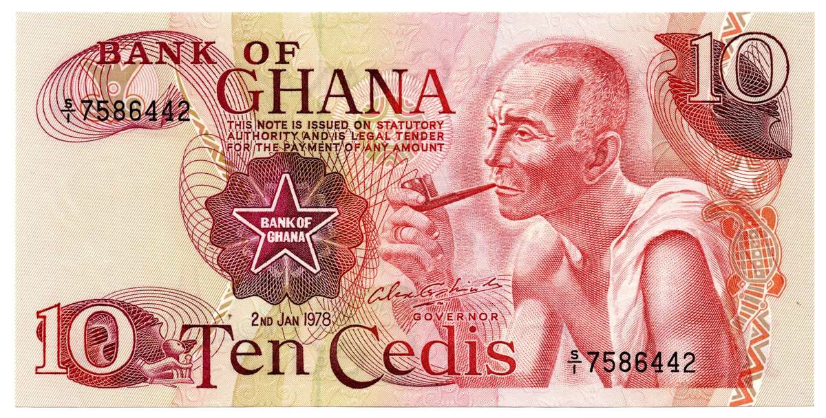 1978 Ghana 10 Cedis Pick#16f