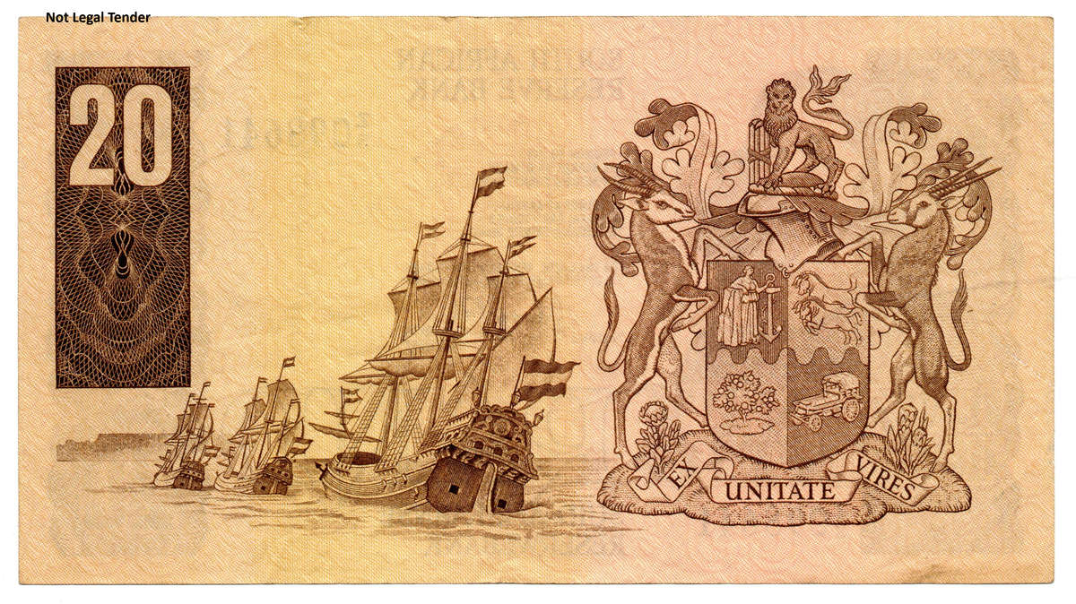 1981 South Africa Type 4 GPC De Kock First Issue Replacement R20 "Z3"