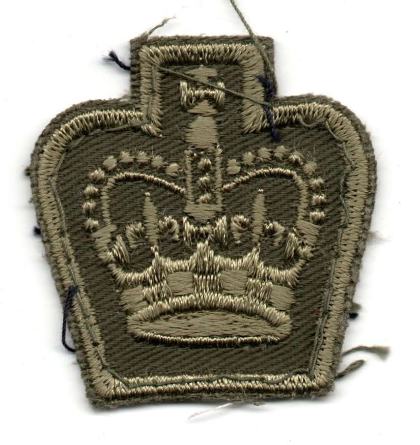 Canada Royal Canadian Armed Forces Warrant Officer Crown Material Rank Patch 46mm x 47mm