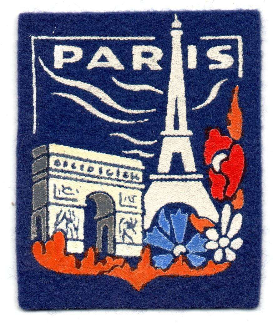 Paris France Marerial Patch 50mm x 60mm