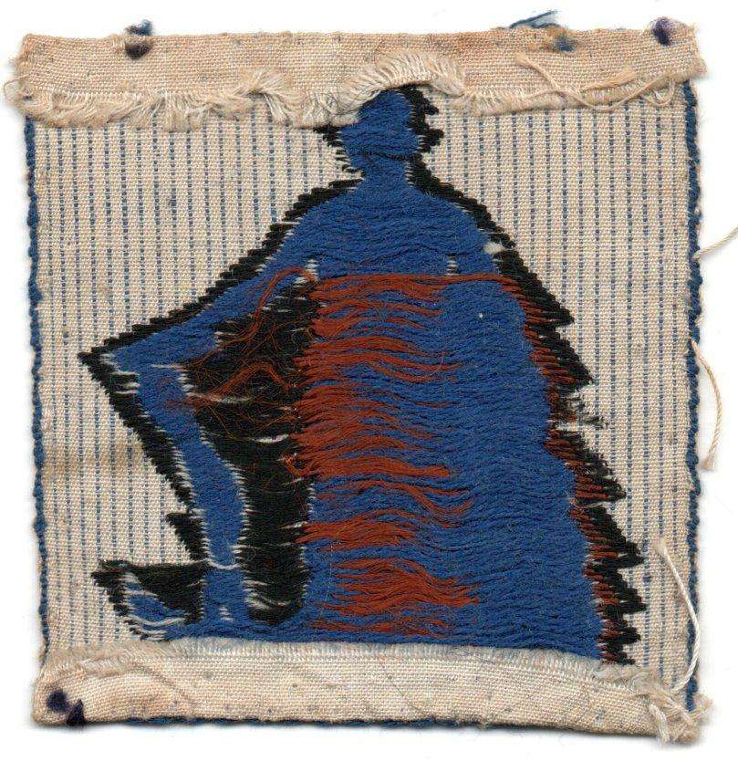 1970's South Africa Vintage Hope Allegorical Maritime Anchor Woman Cloth Patch  48 × 48 mm